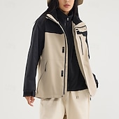 abordables Softshell, polares y chaquetas de montaña-Mujer Chaqueta Softshell Chaqueta para senderismo Invierno Al aire libre Bloque de color Mantiene abrigado Forro Polar Resistente al Viento Resistente al Agua Chaquetas 3-en-1 Chaqueta de Invierno
