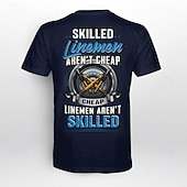 preiswerte Lustige T-Shirts für Männer-Herren Linienrichter T Shirt Kurzarm T-Shirt 3D-Druck Rundhalsausschnitt Hemd Modisch Täglich Strasse Täglich Schwarz Dunkelblau Sommer Frühling Bekleidung S M L XL XXL XXXL