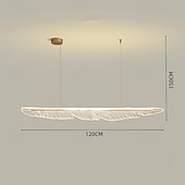 economico Luci a sospensione-piuma lampada a sospensione elettrolitica luce a sospensione dimmerabile continua metallo moderno stile nordico 120cm 220-240v