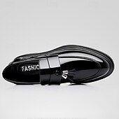 levne Poloformální-pánské černé lakované střapcové mokasíny – elegantní slip-on společenské boty pro formální události, svatby a obchodní oblečení