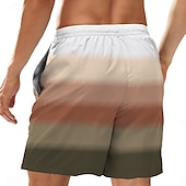 olcso Geometriai nyomat-Férfi Színes Színátmenet színe Izzadt nadrág Strand rövidnadrág Terry Shorts Közepes csípő Szüret Alkalmi Napi Szabadság Utcai öltözék Zsinór Rugalmas derék 3D nyomtatás Tervező Ruházat