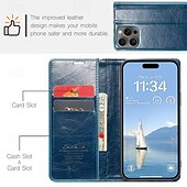billige iPhone-etuier-telefon Etui Til iPhone 16 15 14 Pro Max Plus iPhone 13 12 11 Pro Max Flip deksel med stativ Magnetisk Kortspor Kontor / Bedrift TPU PU lær