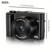 זול מצלמה ותמונה-מצלמה דיגיטלית 4k uhd 64 מגה פיקסל מצלמות כפולות פוקוס אוטומטי צילום תמונות סלפי עם פלאש בהיר זום 16x זום קומפקטי נסיעות דיגימיקה נקודת וצילום