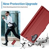 abordables Coques iPhone-téléphone Coque Pour iPhone 16 Pro Max Plus iPhone 15 Pro Max Plus iPhone 14 13 12 11 Pro Max Plus Mini Couvercle rabattable Avec Support Fente pour carte Antichoc Rétro TPU faux cuir