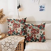 abordables style floral &amp; végétal-Housse de coussin décorative 1 pièce, housse de coussin carrée douce pour chambre à coucher, salon, canapé, chaise, tomates