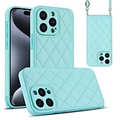 economico Cover per iPhone-telefono Custodia Per iPhone 15 Pro Max Plus iPhone 14 13 12 11 Pro Max Plus iPhone 13 12 11 Pro Max Per retro con cordino con cinturino da polso Resistente agli urti Retrò TPU pelle sintetica