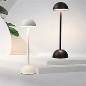 preiswerte Tischlampen-Pilz-Schreibtischlampe aus Metall, kabellose USB-Ladefunktion, Touch-Nachttisch-Lichtleiste, Atmosphärenlampe, Leuchte für Wohnzimmer, Schlafzimmer, 1 Stk.