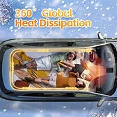 abordables équipement de chauffage de voiture-Chauffage de voiture pliable 12 V 150 W Système de chauffage et de refroidissement rapide pour un dégivrage et un désembuage instantanés Compatible avec l&#039;allume-cigare Désembueur de pare-brise