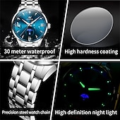 abordables Montres à quartz-OLEVS Hommes Montres à quartz Créatif Minimaliste Mode Décontractée Lumineux Calendrier Date Semaine IMPERMÉABLE Acier Suivre