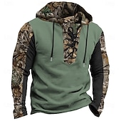 abordables sweats à capuche zippés pour hommes-Homme camouflage Camouflage Sweats à Capuche Sweat à capuche Sweat à capuche Capuche Mode 3D effet Noir Marron Cordon Automne Hiver Designer