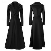 cheap Tops-Retro Vintage Punk &amp; Gothic Steampunk Coat Plague Doctor Solid Color Women&#039;s Christmas Halloween Carnival Party Adults&#039; Coat