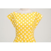 economico Vestiti-Retrò Vintage Anni 1950 Abito da cocktail Vestito Vestito Svasato A Pois Griglia / Plaid Per donna Mascherata Evento / Festa Addio al Nubilato Festival Adulti Vestito Abiti per il ritorno