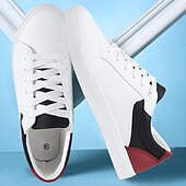 economico Casuale-sneakers casual da uomo con lacci bianchi e blu – comode scarpe basse per l&#039;uso quotidiano e le attività all&#039;aperto