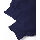 cheap Joggers-Men's Fleece Pants Sweatpants Joggers Winter Pants Trousers Pocket Drawstring Elastic Waist Plain Comfort Warm Sports Outdoor Daily Fashion Casual Black Navy Blue Micro-elastic
