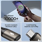 رخيصةأون كابلات الهاتف الخليوي-جوي روم كابل يو اس بي سي 60W 6.6 قدم USB A إلى micro USB / USB C. 3 A خاصية الشحن السريع نايلون مضفر من أجل سامسونج شاومى هواوي اكسسوارات الجوال