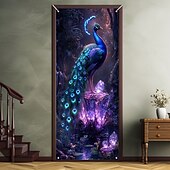 cheap Door Covers-Door Decorations Door Covers Beautiful Peacock Door Tapestry Door Curtain Decoration Backdrop Indoor/Outdoor Door Banner for Front Door Farmhouse
