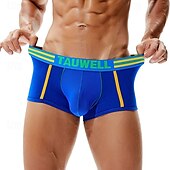 cheap Men&#039;s Boxers Underwear-Men&#039;s 1 PCS Boxers Underwear Boxer Shorts Patchwork 90% Cotton Breathable Soft Comfortable Color Block Letter Mid Rise Black White