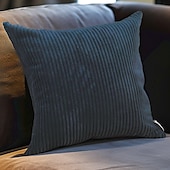 preiswerte Kissen-Trends-Dekorative Wurfkissen, 1 Stück, schlichter Cord-Kissenbezug, einfacher Maisstreifen-Kissenbezug, reine Farbe, Plüschkissen, mehrfarbig, Sofa-Umarmungskissenbezug, rosa, blau, salbeigrün, lila, gelb