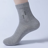 levne pánské ponožky-Pánské 5 párů Vícenásobné balení Ponožky sady ponožek Koşu Çorapları Ponožky pro běžné nošení Černá Bílá Barva Bez vzoru Dovolená Sporty a outdoor Denní Základní Střední Jaro Podzim Módní Na běžn