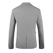 abordables Blazer en lin-Blazer en lin pour hommes veste de sport mode décontractée été unis blazer bleu poussiéreux gris clair bleu foncé coupe ajustée à simple boutonnage un bouton