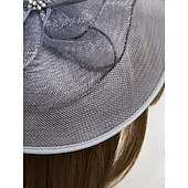 economico Fascinator-Fascinatori in Rete di Piume Cappelli Kentucky Copricapo con Cappello di Piume Fiore 1 PC Matrimonio Corsa di Cavalli Giornata Delle Donne Melbourne Cup Copricapo per impressionare Abito da corsa