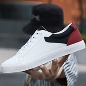 economico Casuale-sneakers casual da uomo con lacci bianchi e blu – comode scarpe basse per l&#039;uso quotidiano e le attività all&#039;aperto