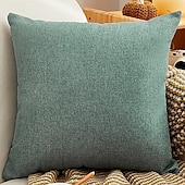 cheap Textured Throw Pillows-Decorative Toss Pillows Cotton Classic Solid Colored Warm Comfortable Pillow Case Cover Living Room Bedroom Sofa Cushion Cover Outdoor Cushion for Sofa Couch Bed Chair Pink Blue Sage Green Purple