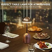 economico Lampade da tavolo-lampada da scrivania a led in ferro ricaricabile con usb &amp;regolazione tricolore per impieghi gravosi per bar ristorante