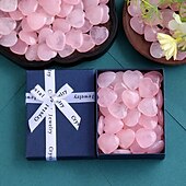 billiga Bröllopsdekorationer-alla hjärtans dag hjärtformad sten presentförpackning, 2 cm rosékvarts hjärtsten, naturlig persika rosékvarts, hjärtformad kristallsten i presentförpackning, romantisk present till älskare