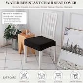 billiga Stolsöverdrag-vattenavvisande stol sittfodral för matsal kök stretch jacquard stol sittfodral avtagbar tvättbar anti-damm stol sittdyna skydd överdrag