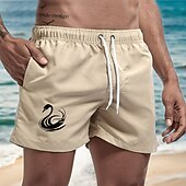 お買い得  メンズ水着ショーツ-男性用 スイムトランク スイムショーツ ボードショーツ 水着 ドローストリング メッシュライニング ポケット付き 水泳 サーフィン ビーチ ウォータースポーツ プリント 夏 春