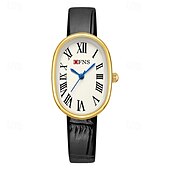 cheap Quartz Watches-Women Quartz Watch Minimalist Luxury Fashion Business Waterproof PU Leather Stainless Steel Strap Watch