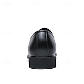 cheap Semi-Formal-Men&#039;s Black and White Faux Leather Loafers with Cut-Out Strap Detail - Elegant Slip-On Shoes for Formal and Business Attire