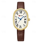 cheap Quartz Watches-Women Quartz Watch Minimalist Luxury Fashion Business Waterproof PU Leather Stainless Steel Strap Watch
