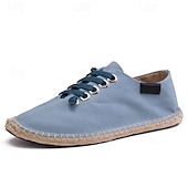 Χαμηλού Κόστους Ανδρικά Sneakers-ανδρικά casual αθλητικά παπούτσια εσπαντρίγιας, ελαφριά παπούτσια με κορδόνια με σόλα από γιούτα, κομψά καλοκαιρινά παπούτσια για καθημερινή χρήση και υπαίθριες δραστηριότητες