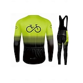 cheap Men&#039;s Clothing Sets-Men&#039;s Cycling Jersey Black&amp;White Bib set Top MTB Bicycle Shirt Mountain Road Riding Clothing Short Sleeve Cyclist biking Quick Dry Breathable 3 Rear Pockets