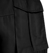 baratos Calças Cargo-Men's Joggers Trousers Cargo Sweatpants Pocket Drawstring Elastic Waist Plain Comfort Sports Outdoor Daily Fashion Casual ArmyGreen Black Micro-elastic