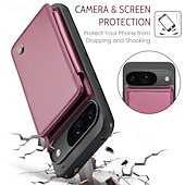זול תיק טלפון אחר-טלפון מגן עבור גוגל Pixel 9 Pro Pixel 9 Pro XL Pixel 8 Pro Pixel 8 פיקסל 9 כיסוי אחורי עם מעמד חריץ לכרטיס עמיד בזעזועים רטרו TPU PC