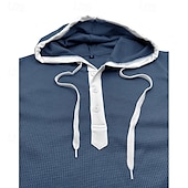 voordelige Sportschool tanktops-Voor heren Wafel Tanktop Hesje Mouwloos shirt Mouwloos Capuchon Zomer Effen Modieus Sportief Klassiek Capuchon Casual Sportschool Straat Rood Top T-shirt voor mannen