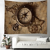 economico arazzi d'epoca-arazzo appeso vintage bussola nautica mappa arte murale grande arazzo decorazione murale fotografia sfondo coperta tenda casa camera da letto soggiorno decorazione