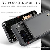 זול תיק טלפון אחר-טלפון מגן עבור גוגל Pixel 9 Pro Pixel 9 Pro XL Pixel 8 Pro Pixel 8 פיקסל 9 כיסוי אחורי עם מעמד חריץ לכרטיס עמיד בזעזועים רטרו TPU PC