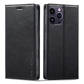levne Pouzdra pro iPhone-telefon Carcasă Pro iPhone 16 15 14 Pro Max Plus iPhone 13 12 11 Pro Max Mini Flip Cover se stojánkem Magnetické Slot pro kartu Retro TPU PU kůže