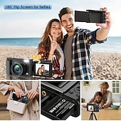 お買い得  アクションカメラ-4k デジタルカメラ 48MP カメラ オートフォーカス コンパクトデジタルカメラ フラッシュライト付き ポイントアンドシュートカメラ 小型デジタルカメラ