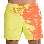 baratos calção de banho boxer masculino-Homens Calção Justo de Natação Shorts de Natação Bermuda de Surf Roupa de banho Com Cordão Com bolsos Natação Surfe Praia Esportes Aquáticos Tintura Tie Dye Verão Primavera