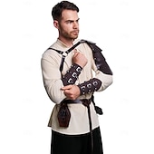 abordables Tenues-Rétro Vintage Médiéval Renaissance Pantalon Costume de cosplay Tenues Ren Faire Homme Viking Fantaisie Halloween Carnaval Mascarade Carnaval Performance LARP Adulte Chemise Pantalon Ceinture