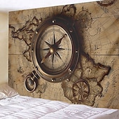economico arazzi d'epoca-arazzo appeso vintage bussola nautica mappa arte murale grande arazzo decorazione murale fotografia sfondo coperta tenda casa camera da letto soggiorno decorazione