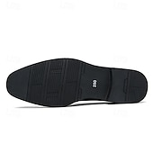 cheap Semi-Formal-Men&#039;s Black and White Faux Leather Loafers with Cut-Out Strap Detail - Elegant Slip-On Shoes for Formal and Business Attire