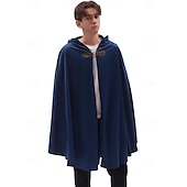 levne Pláště a pláštěnky-Retro Středověké Renesanční Pláštěnka plášť s kapucí Ren Faire Ranger Elfí Pánské Keltské Viking Fantazie předvečer Všech svatých Karneval Plesová maškaráda Párty LARP Dospělé Přehoz