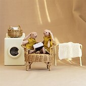 cheap Dolls-Waldorf Doll Accessories Handmade Soft Bunny Girl Accompany Rag Dolls Birthday Gift Knitted Doll Cute Girls Plush Doll Stuffed Toy Personalized Woven Doll Kit