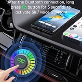 お買い得  車用Bluetoothキット/ハンズフリー-急速充電カーチャージャー、Bluetooth MP3プレーヤー、ロスレス音楽、電圧表示、音声コントロール、眩しい光の効果